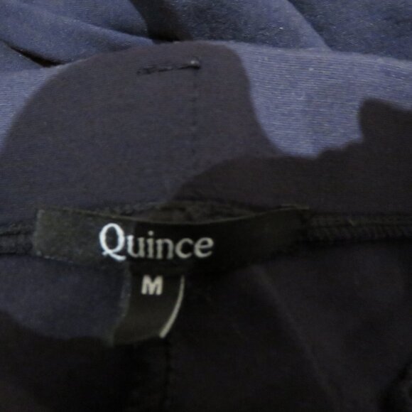 QUINCE Ultra-Stretch Ponte Straight Leg Pants in Navy Blue Office Minimalist M - Picture 14 of 15